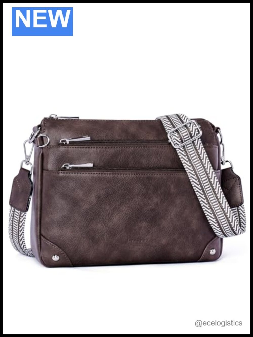 RFID Crossbody Bag for Women PU Leather Travel Handbag Adjustable Strap